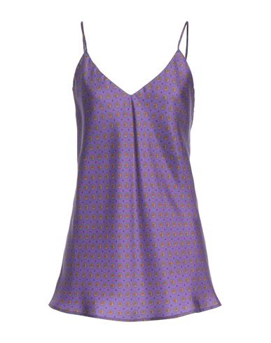 Shop Alberto Biani Woman Top Purple Size 8 Silk