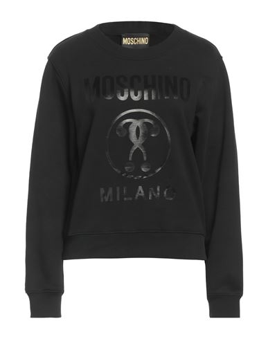 Shop Moschino Woman Sweatshirt Black Size 6 Organic Cotton