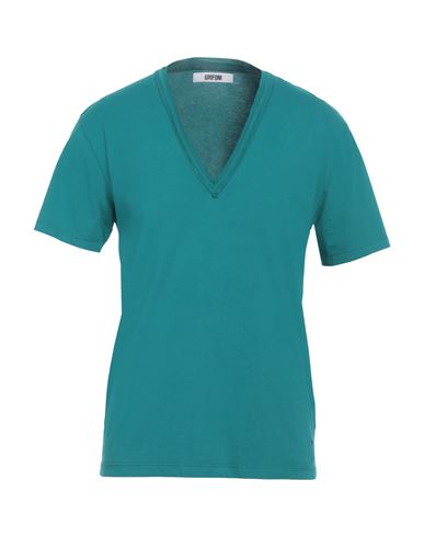 Shop Grifoni Man T-shirt Deep Jade Size S Cotton In Green