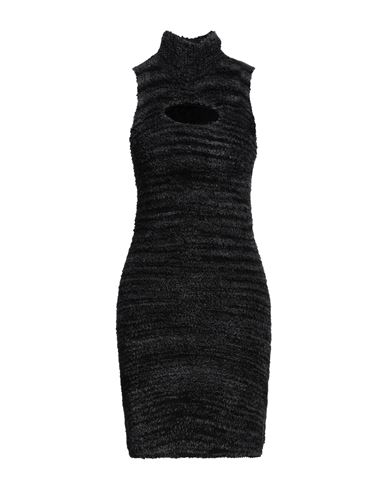 Shop Diesel Woman Mini Dress Black Size M Polyester, Cotton, Nylon, Elastane