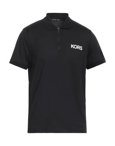 Shop Michael Kors Mens Man Polo Shirt Black Size L Cotton