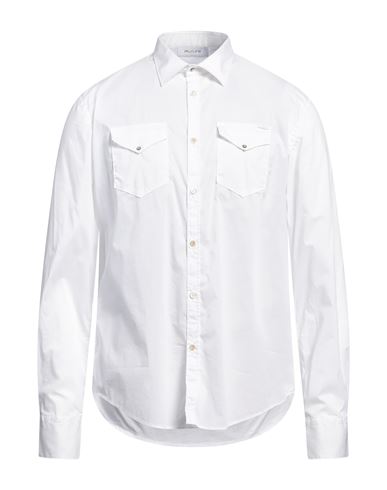 Aglini Man Shirt White Size 17 ½ Cotton, Polyamide, Elastane