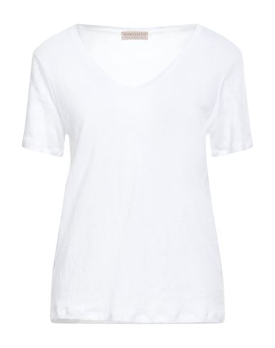 Purotatto Woman T-shirt White Size 8 Linen