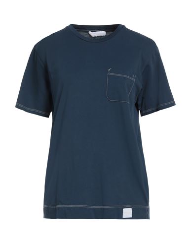Daniele Fiesoli Woman T-shirt Navy Blue Size M Cotton