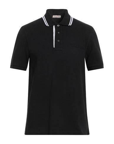 Shop Valentino Garavani Man Polo Shirt Black Size L Cotton
