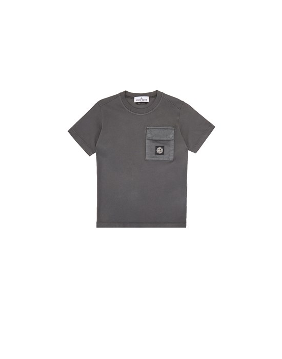 Sold out - STONE ISLAND KIDS 20247 Short sleeve t-shirt Man Blue Grey