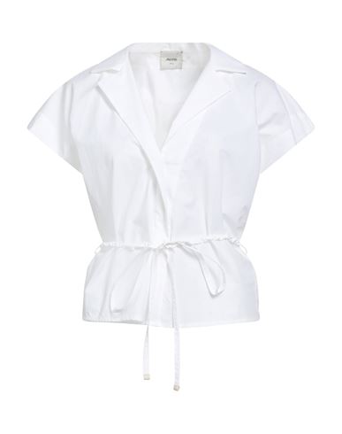 Alysi Crème Woman Shirt White Size 4 Cotton In White
