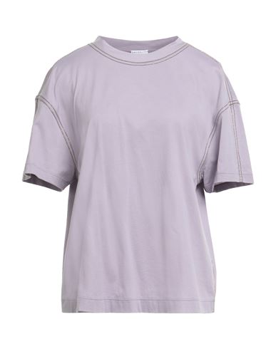 Shop Brunello Cucinelli Woman T-shirt Purple Size M Cotton, Ecobrass