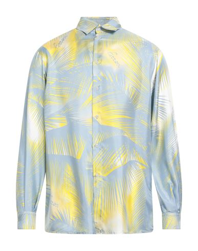 Shop Ferrari Man Shirt Sky Blue Size Xs Silk