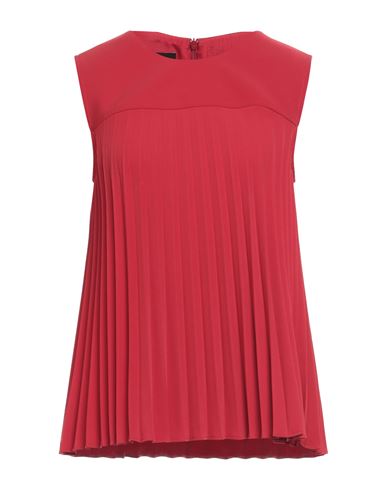 Shop Boutique Moschino Woman Top Red Size 12 Polyester, Elastane