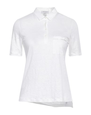 Shop Gran Sasso Woman Polo Shirt White Size 6 Linen