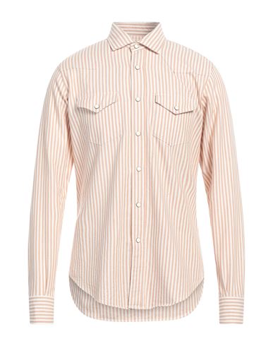 Eleventy Man Shirt Beige Size 15 ¾ Cotton In Neutral