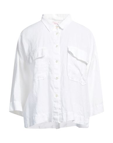 Shop Rossopuro Woman Shirt White Size S Linen