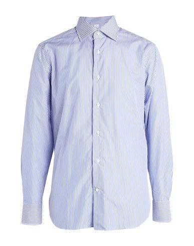 Shop Mastai Ferretti Man Shirt Blue Size 15 Cotton