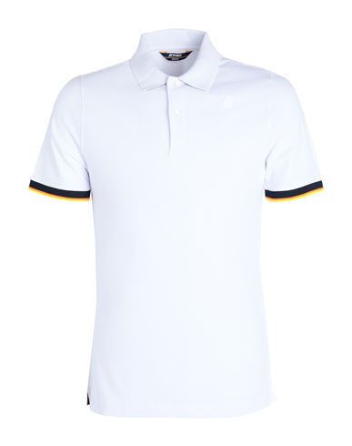 Shop K-way Vincent Man Polo Shirt White Size Xxl Cotton, Elastane