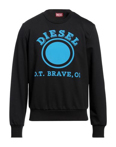 Diesel Man Sweatshirt Black Size Xl Cotton, Polyester, Elastane