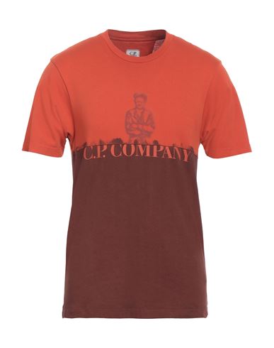 Shop C.p. Company C. P. Company Man T-shirt Rust Size 3xl Cotton In Red