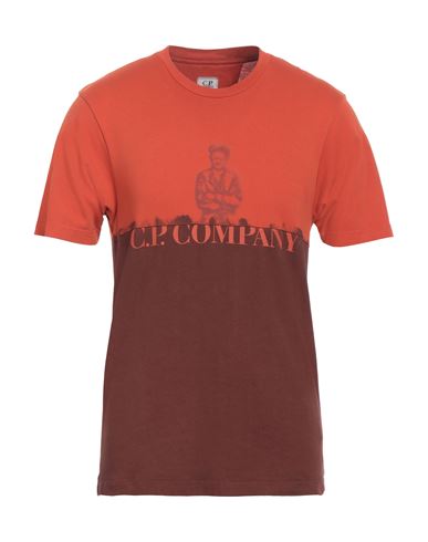 C.p. Company C. P. Company Man T-shirt Rust Size 3xl Cotton In Red