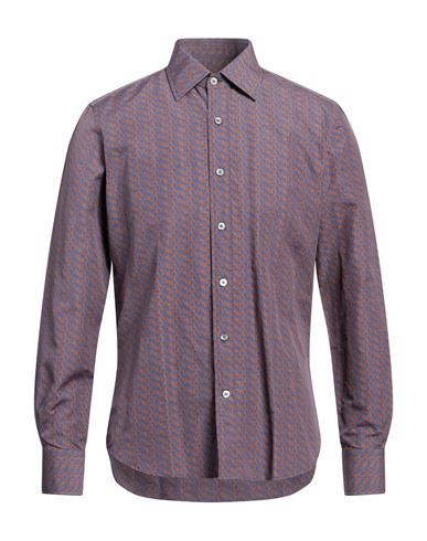 Shop Canali Man Shirt Blue Size Xl Cotton, Linen