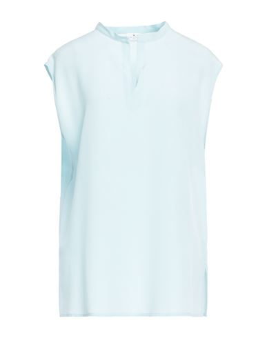 Etro Woman Top Sky Blue Size 14 Silk