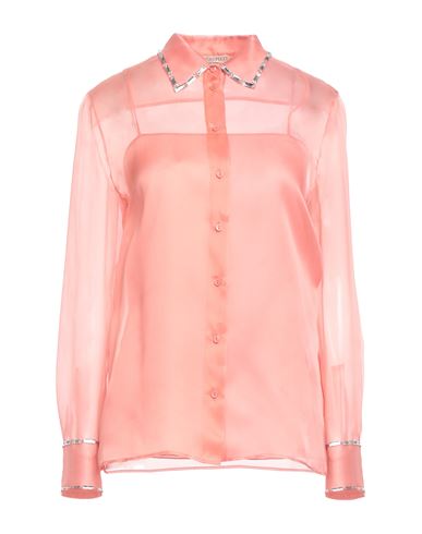 Shop Pucci Woman Shirt Coral Size 14 Silk In Red