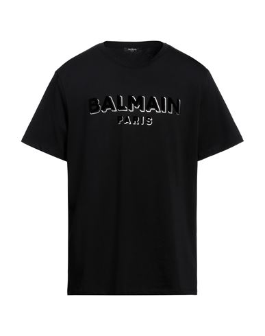 Balmain Man T-shirt Black Size L Cotton