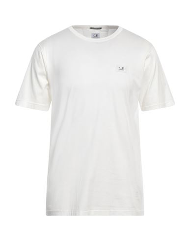 C.p. Company Short-sleeved T-shirt With Print In White