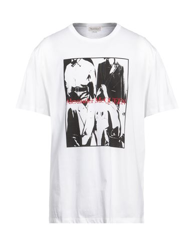 Alexander Mcqueen Man T-shirt White Size Xl Cotton, Polyester