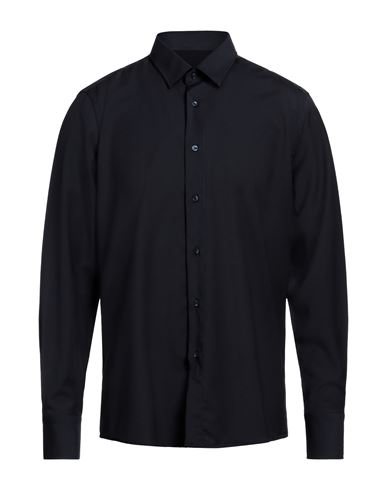 Low Brand Man Shirt Midnight Blue Size 4 Polyester, Wool, Elastane