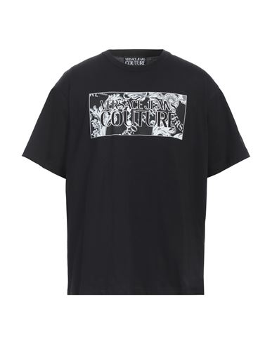 VERSACE JEANS COUTURE VERSACE JEANS COUTURE MAN T-SHIRT BLACK SIZE M COTTON 