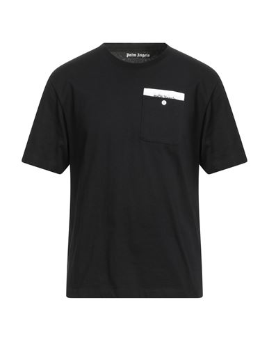 Shop Palm Angels Man T-shirt Black Size Xl Cotton, Polyester