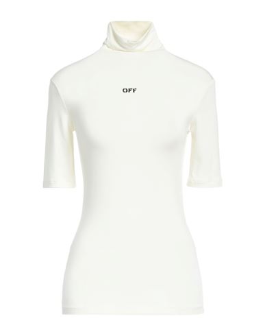 Shop Off-white Woman T-shirt Ivory Size 6 Viscose, Elastane