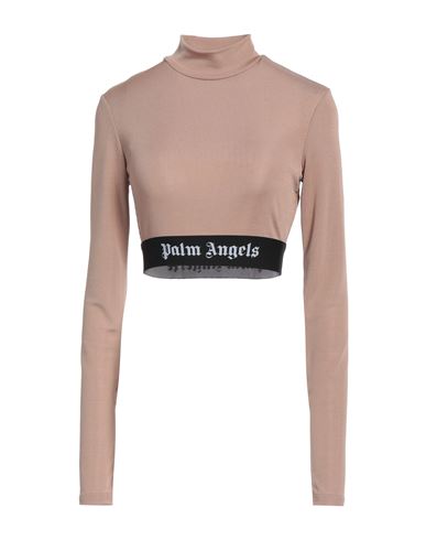 Palm Angels Woman Top Light Brown Size M Polyester, Elastane, Polyamide In Beige