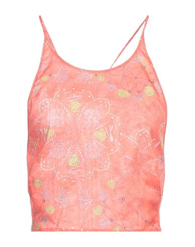 Pucci Woman Top Coral Size 10 Cotton In Red