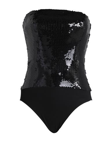 Shop Alexandre Vauthier Woman Bodysuit Black Size 4 Polyester, Elastane, Viscose
