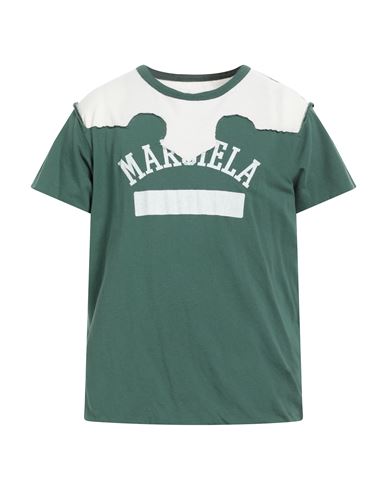 Shop Maison Margiela Man T-shirt Green Size L Cotton