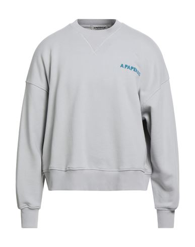A Paper Kid Man Sweatshirt Light Grey Size M Cotton In Gray
