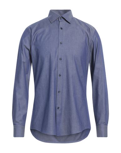Hugo Boss Boss Man Shirt Blue Size 17 ½ Cotton, Elastane