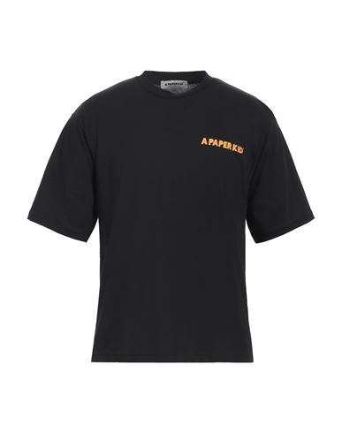 A Paper Kid Cotton Crewneck Sweatshirt In Black