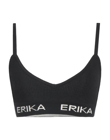 Erika Cavallini Woman Top Black Size M Virgin Wool