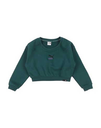 Shop Puma Toddler Girl Sweatshirt Dark Green Size 6 Cotton, Polyester