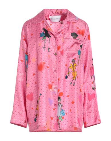 Az Factory Woman Shirt Fuchsia Size 4 Silk In Pink