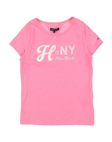 Shop Tommy Hilfiger Toddler Girl T-shirt Pink Size 3 Cotton, Polyester