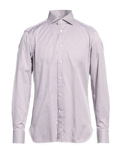 Zegna Man Shirt Purple Size 16 Cotton