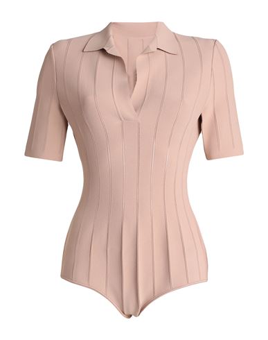 Alaïa Woman Bodysuit Blush Size 10 Viscose, Polyamide In Pink