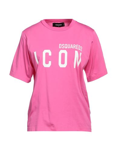 Dsquared2 Woman T-shirt Fuchsia Size L Cotton In Pink
