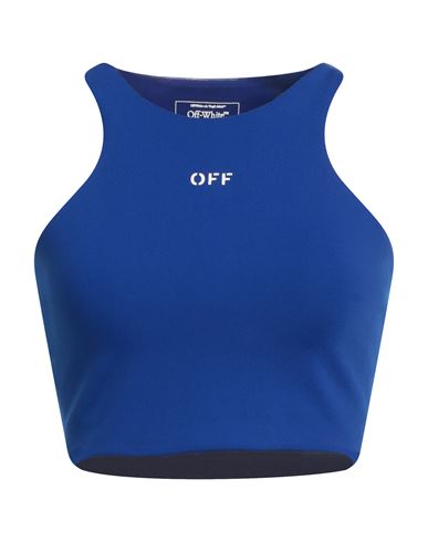 Off-white Woman Top Bright Blue Size M Polyamide, Elastane