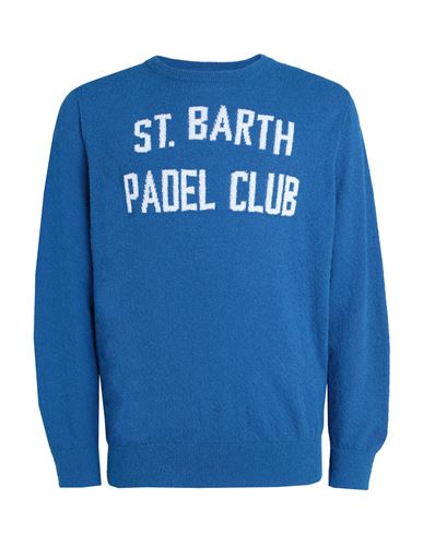 Shop Mc2 Saint Barth Heron S Man Sweater Bright Blue Size L Cotton, Polyamide