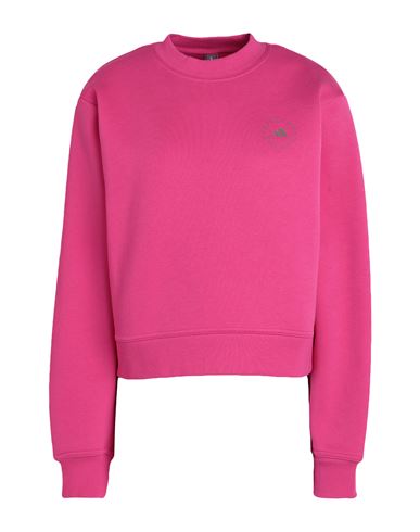 Adidas By Stella Mccartney Asmc Regular Sportswear Sweatshirt Woman Sweatshirt Magenta Size L Organi In Red