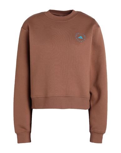 Adidas By Stella Mccartney Asmc Regular Sportswear Sweatshirt Woman Sweatshirt Brown Size L Organic